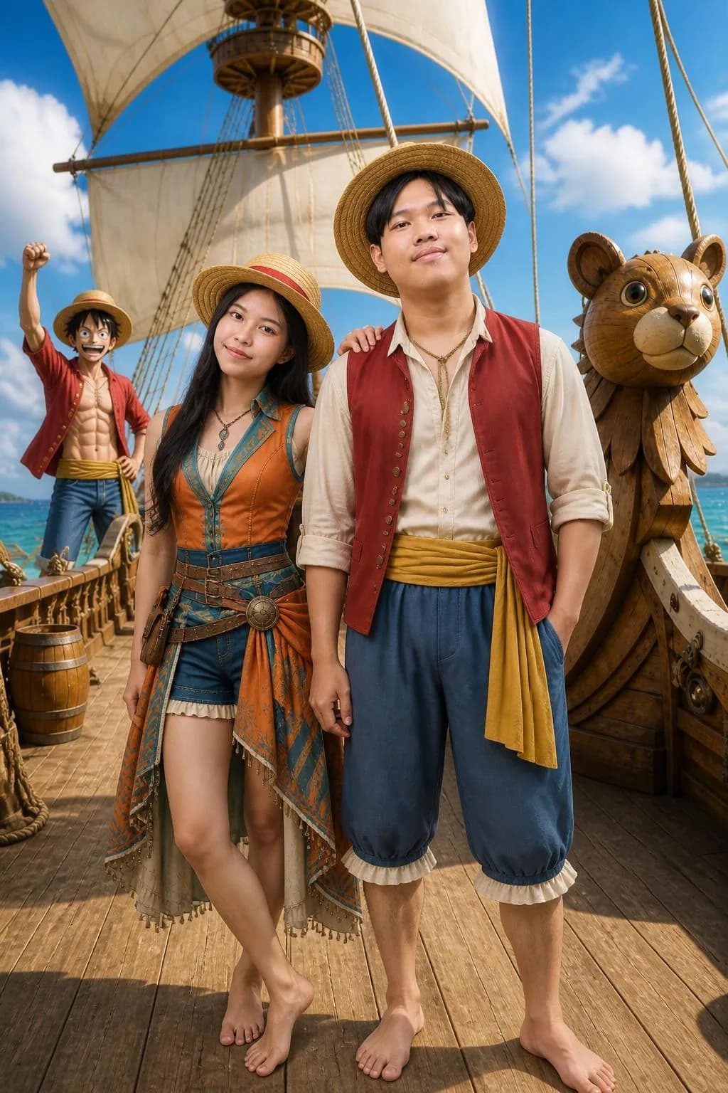 Foto AI couple bertema pelaut